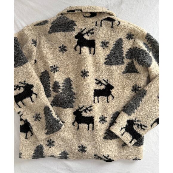 Vintage Paul Harris Design Cardigan Trees Deer Size LARGE - Picture 7 of 8